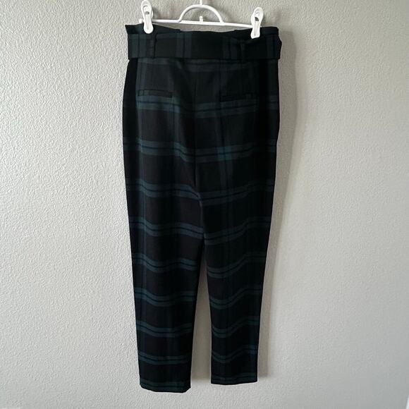 Antonio Melani NWT womens Natalia green plaid pleated belted ankle pants size 10 - Picture 5 of 12